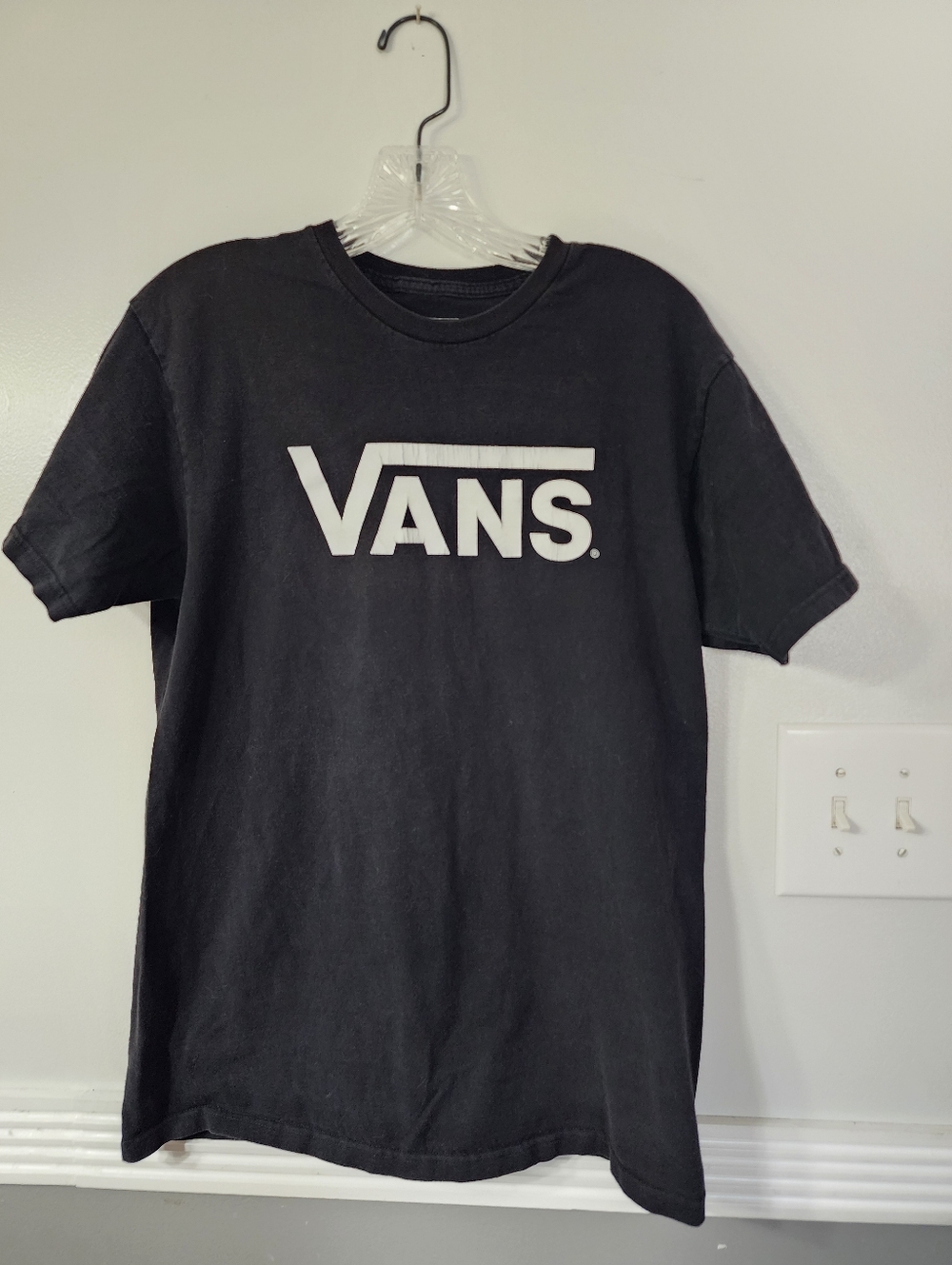 Vans Black Tee with White Logo